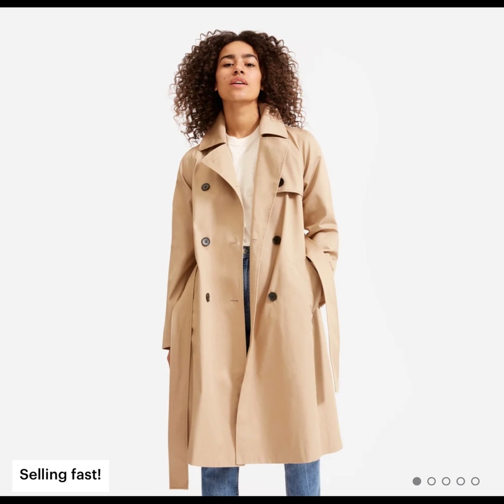 Everlane modern trench coat in khaki